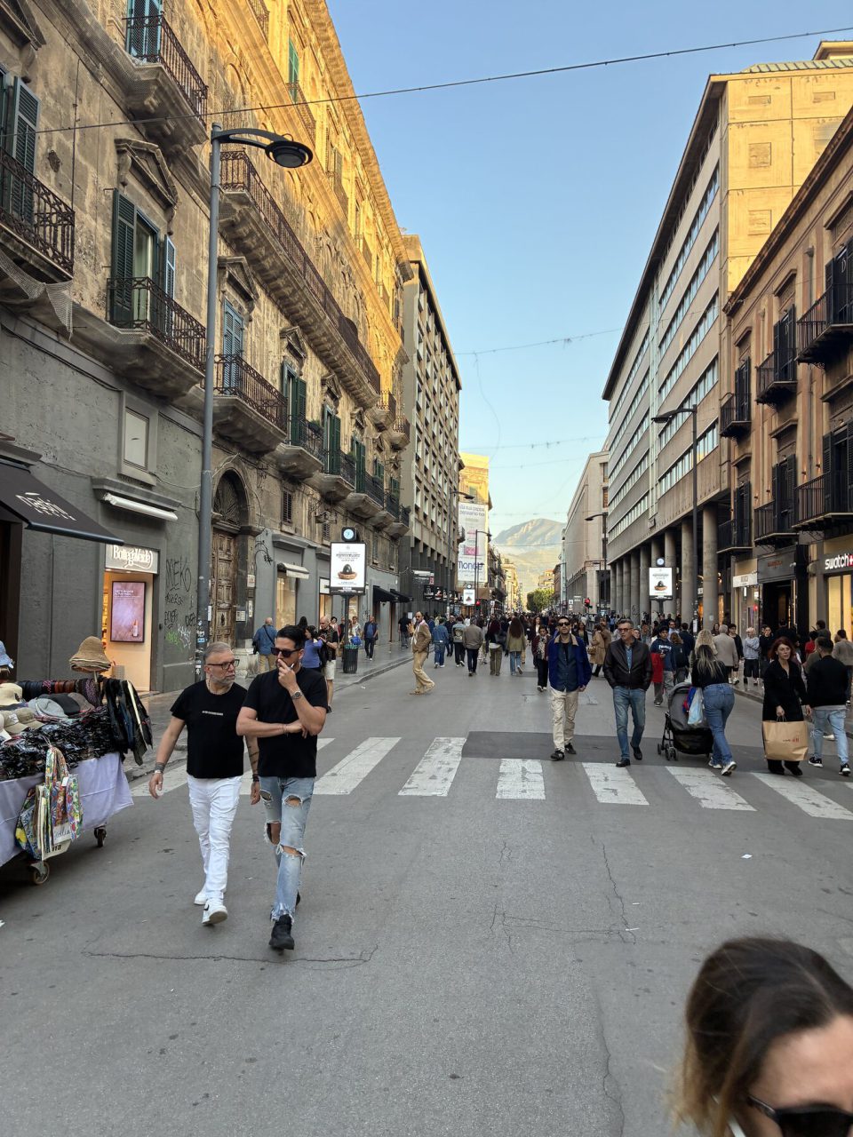 The group in the streets of Palermo