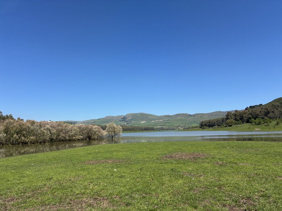 Lake Scanzano among the meadows