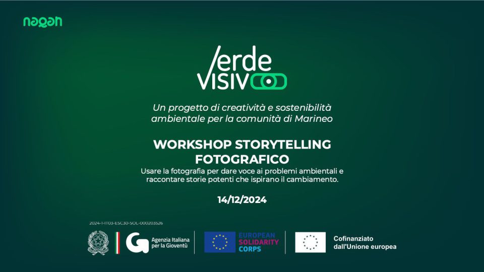 Slide del workshop di storytelling fotografico di VerdeVisivo